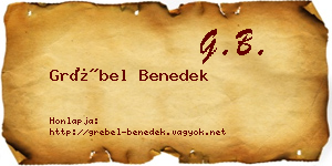 Grébel Benedek névjegykártya