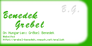benedek grebel business card